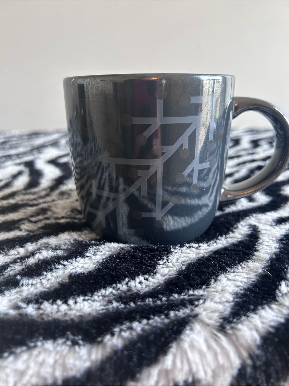 Dunkin Donuts Ceramic Mug with Geometric Branch Pattern - Home Dining